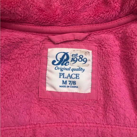 Pink fleece jacket, medium 7/8 - Picture 6 of 7